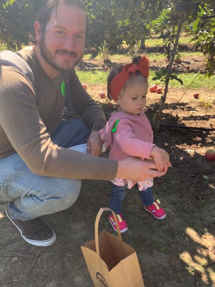 Keith Gutierrez with his daughter